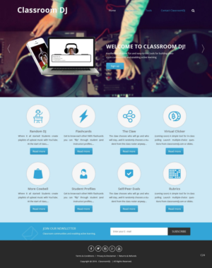 Web Design by pb for ClassroomDJ.com | Design: #9934507