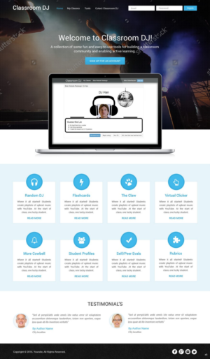 Web Design by pb for ClassroomDJ.com | Design: #9941155