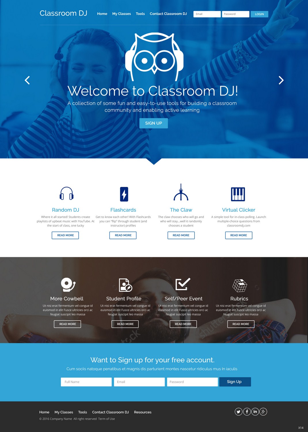 Diseño Web por pb para ClassroomDJ.com | Diseño #9951772