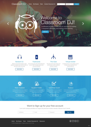 Diseño Web por pb para ClassroomDJ.com | Diseño: #9951773