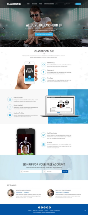 Web Design by pb for ClassroomDJ.com | Design: #9951786