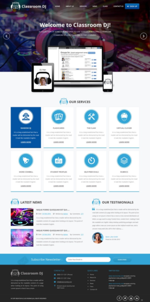 Diseño Web por pb para ClassroomDJ.com | Diseño: #9951787