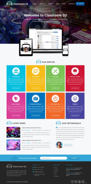 Diseño Web por pb para ClassroomDJ.com | Diseño: #9951788
