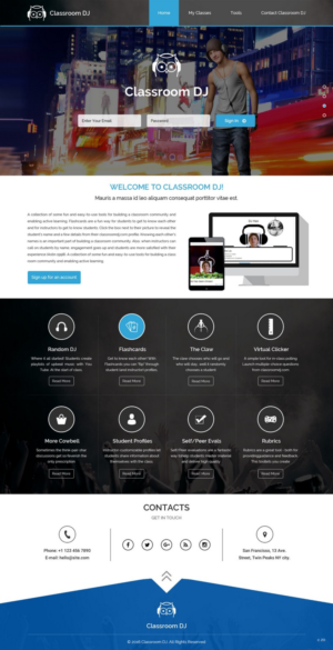 Web Design by pb for ClassroomDJ.com | Design: #9951796