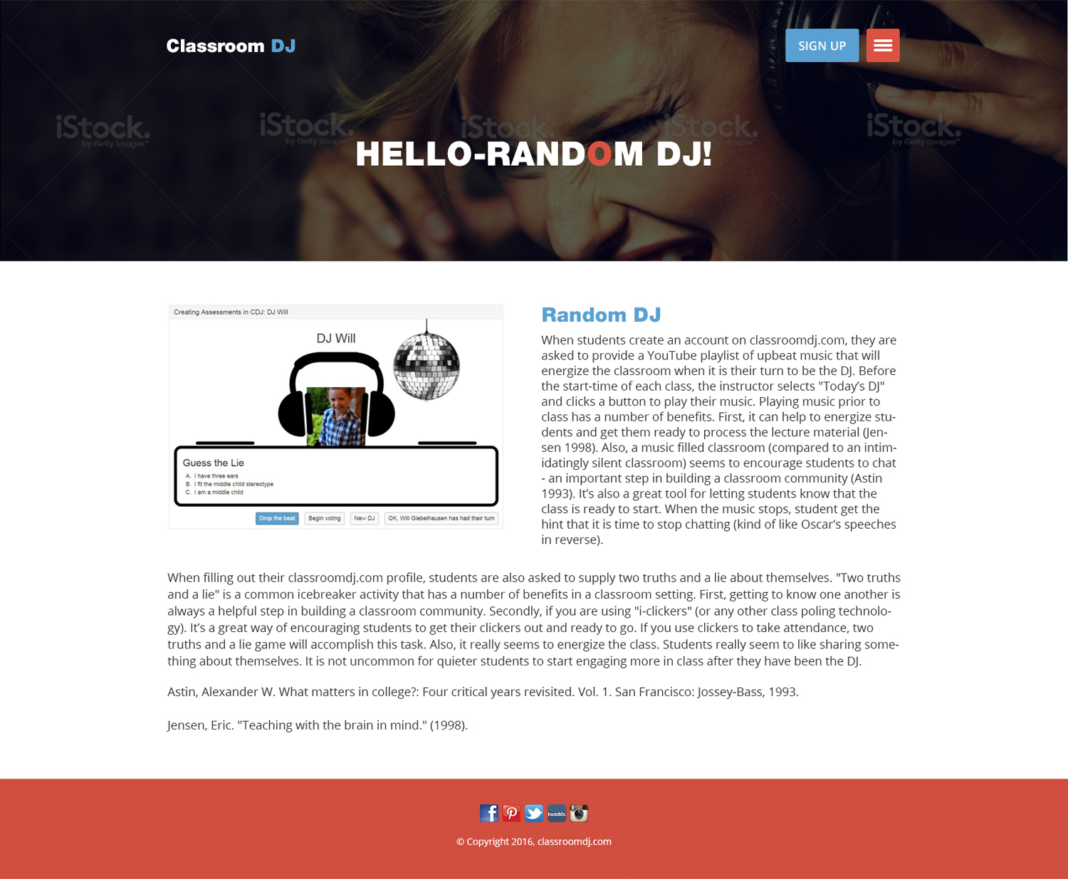 Web Design by the-lion-king for ClassroomDJ.com | Design #10110321