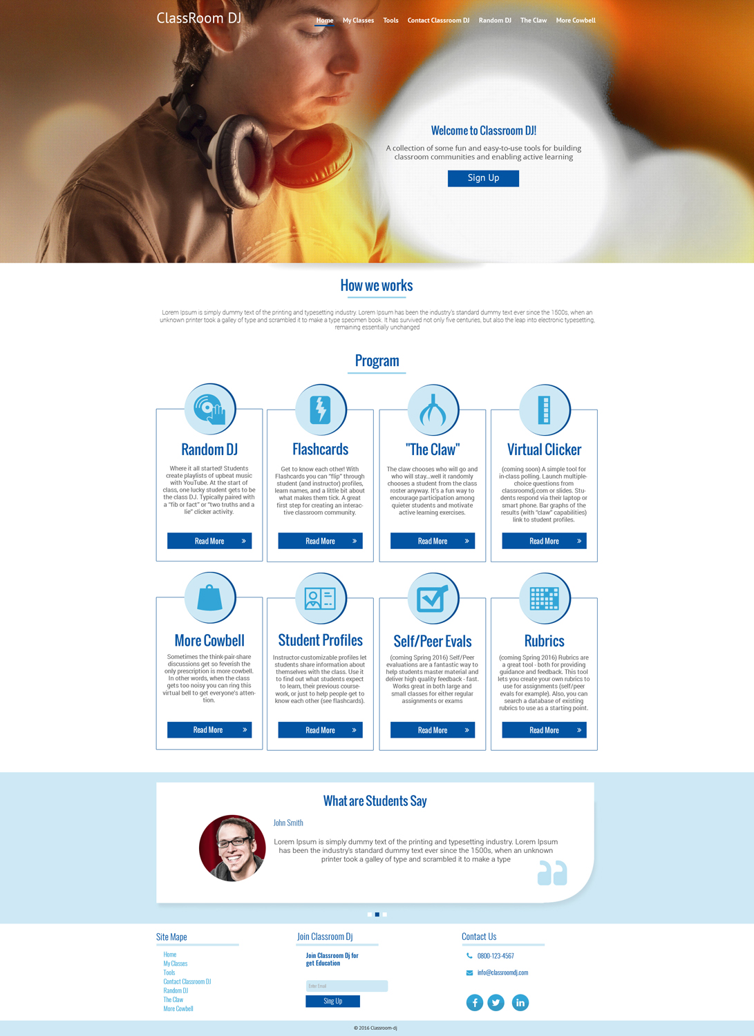 Web Design by Impressive Solutions for ClassroomDJ.com | Design #9960241