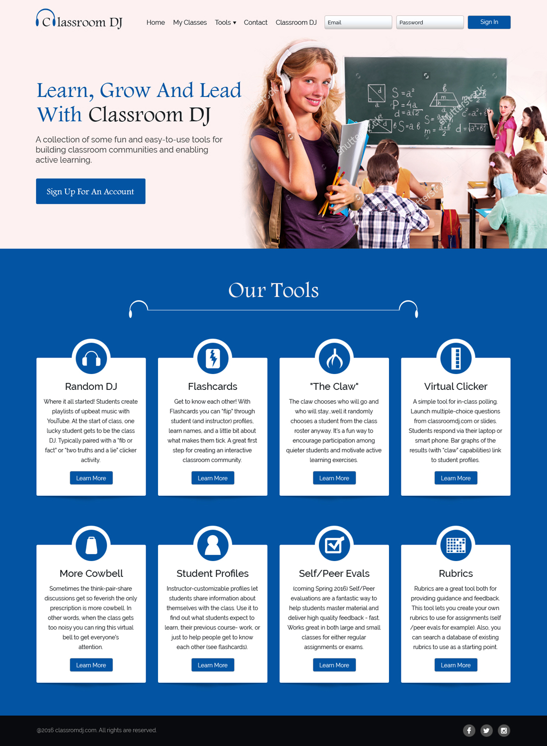 Web Design by Tpith for ClassroomDJ.com | Design #10188278