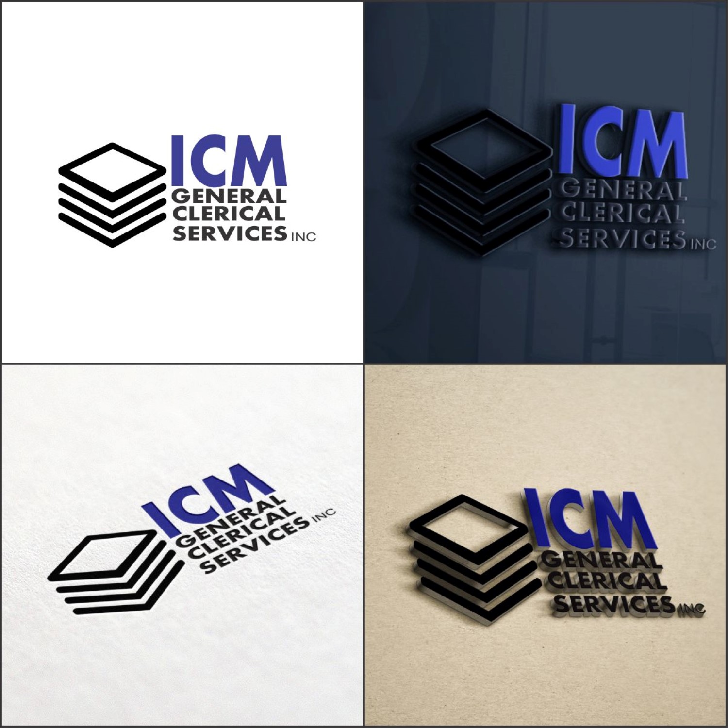 Logo Design by DG for ICM GENERAL CLERICAL SERVICES LLC | Design #9990215