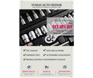 Design de Flyer par Luna Art pour Tomas Auto Repair | Design : #9941978