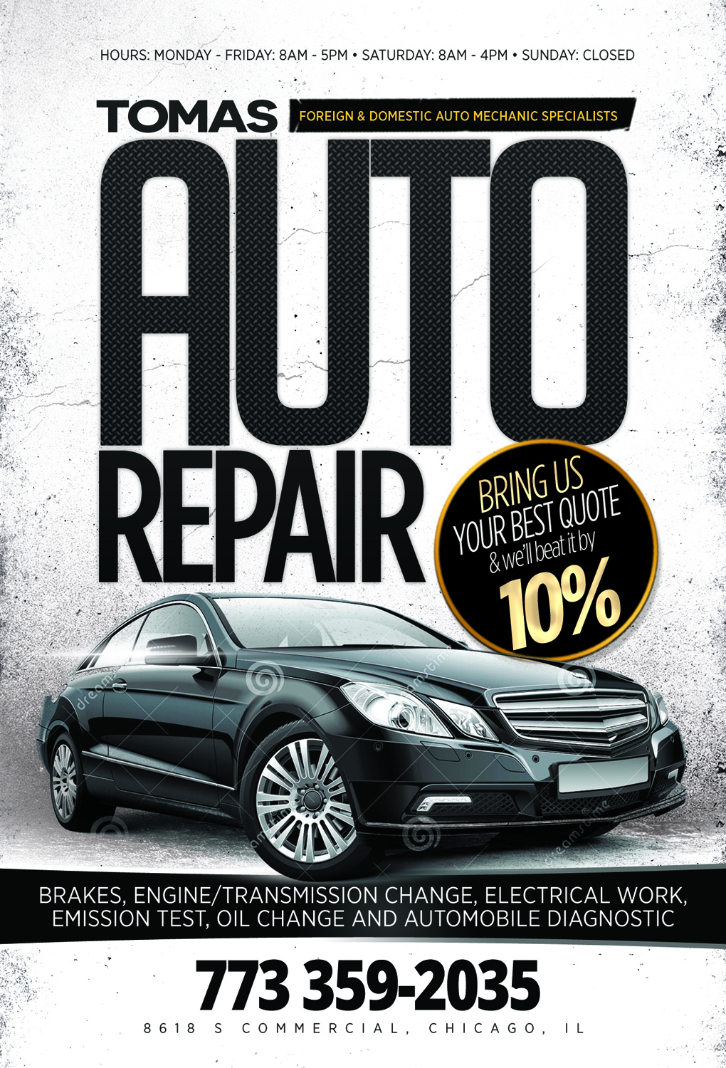 Design de Flyer par Brian Ellis pour Tomas Auto Repair | Design #9925236