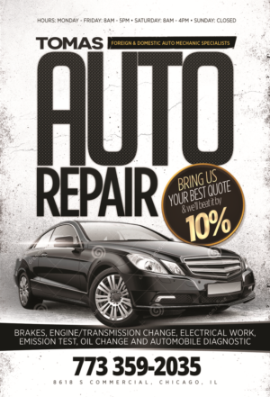 Tomas Auto Repair - Flyer Design | Design de Flyer par Brian Ellis