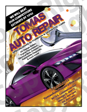 Design de Flyer par nwashington pour Tomas Auto Repair | Design #9994503