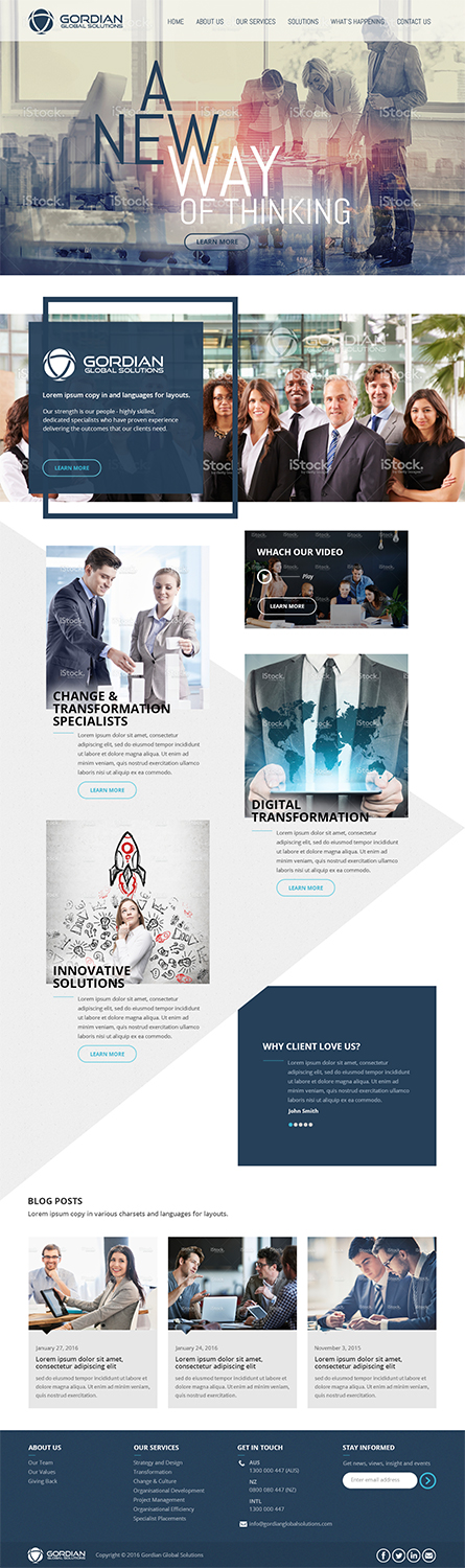 Web Design by RupalTechno for Gordian | Design #10093690