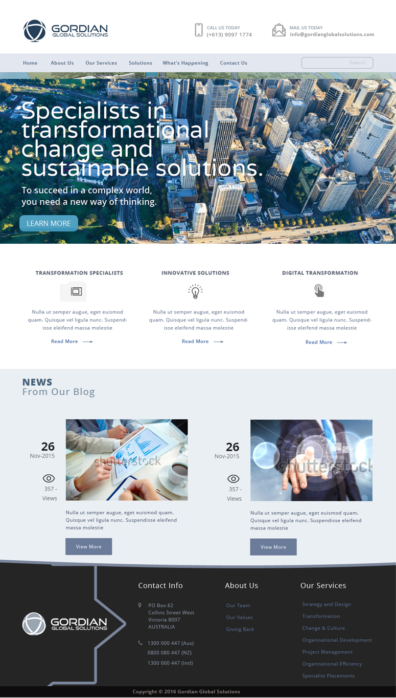 Web Design by GK for Gordian | Design #9913169