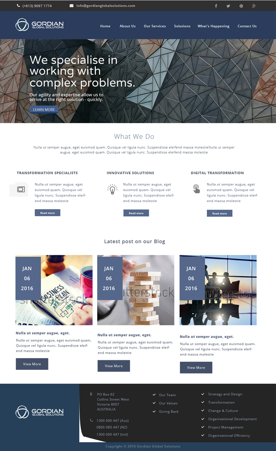 Web Design by GK for Gordian | Design #9913775