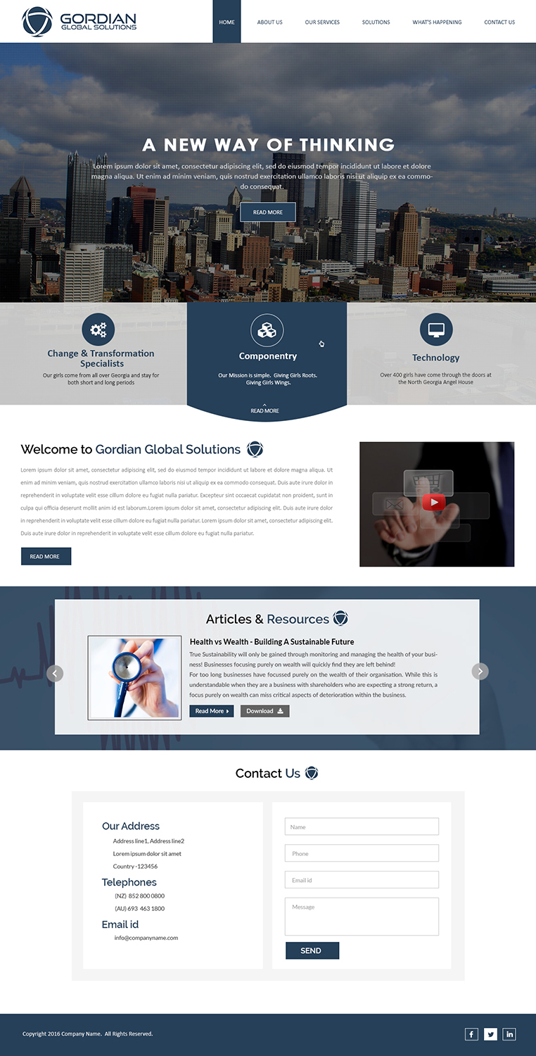 Web Design by Creations Box 2015 for Gordian | Design #9925572