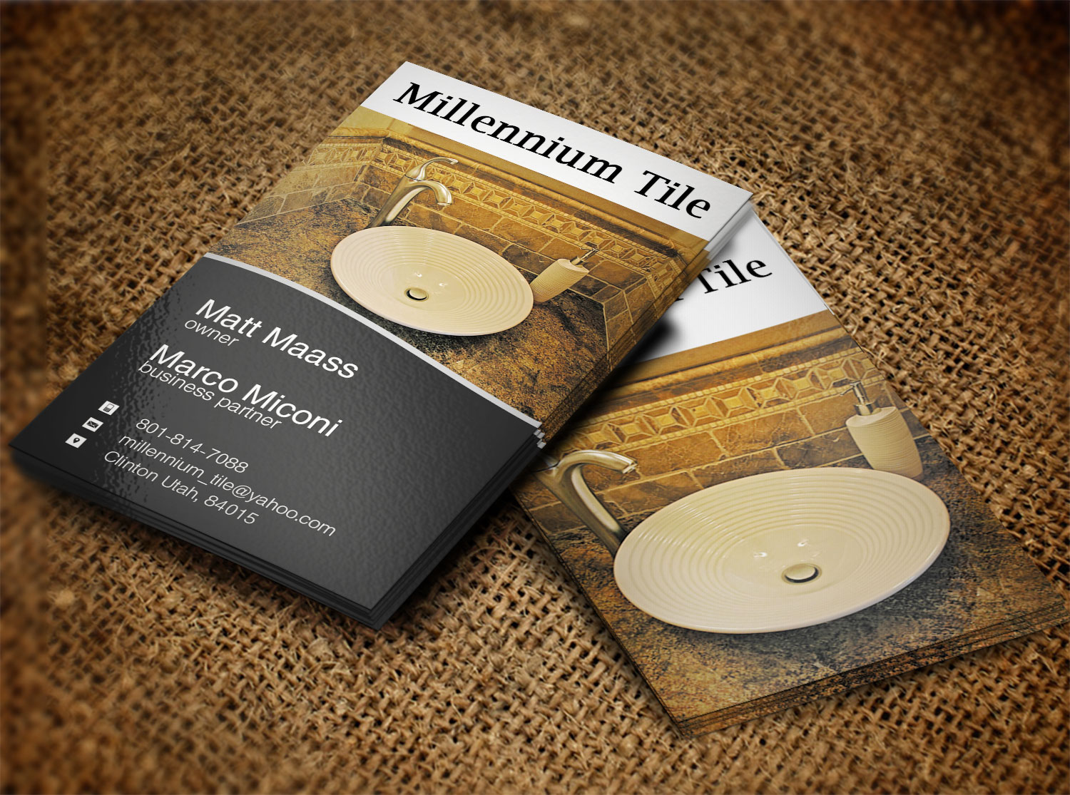 Business Card Design by Lanka Ama for Millennium Tile LLC | Design #9923115