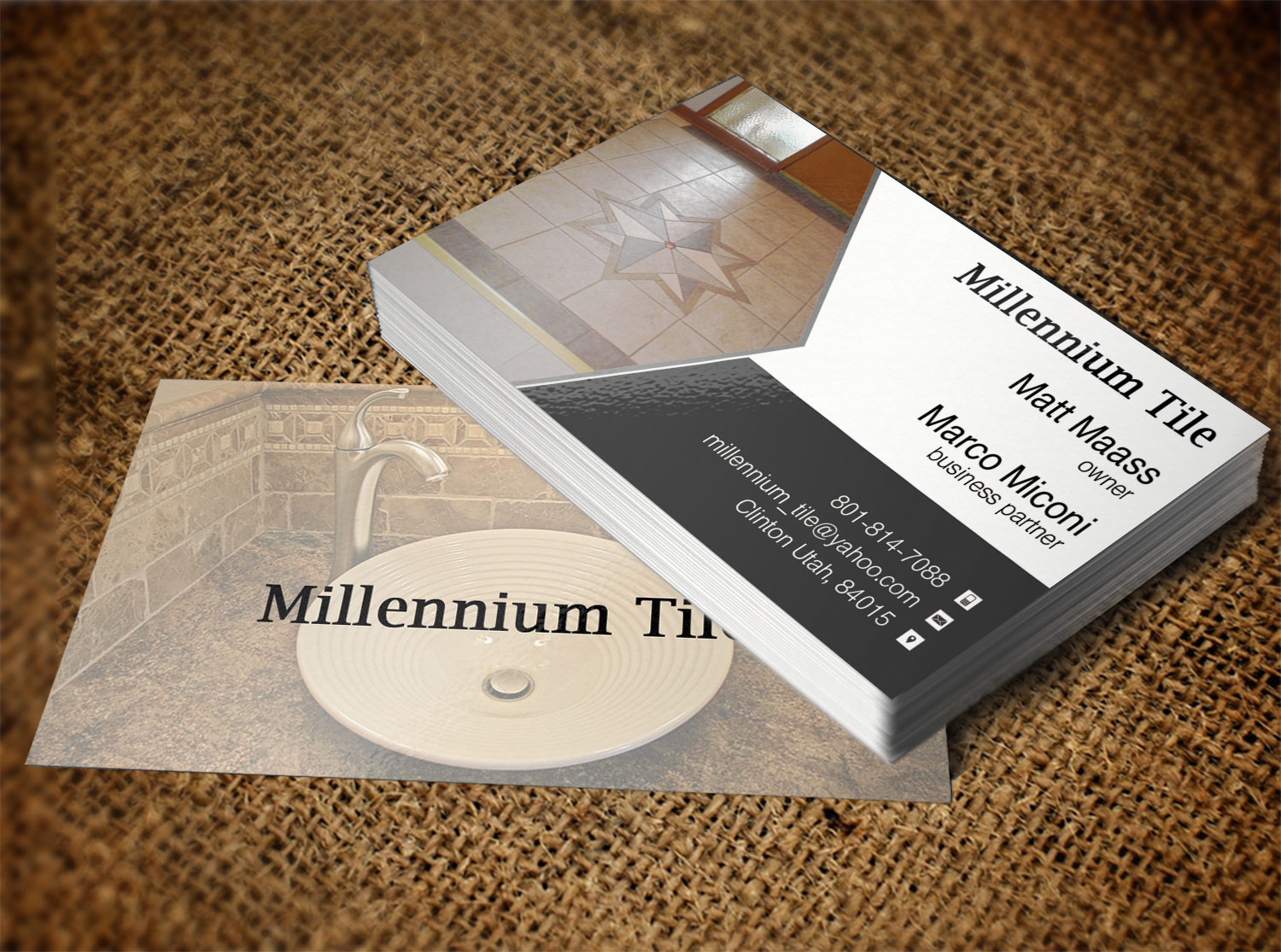 Business Card Design by Lanka Ama for Millennium Tile LLC | Design #9923116
