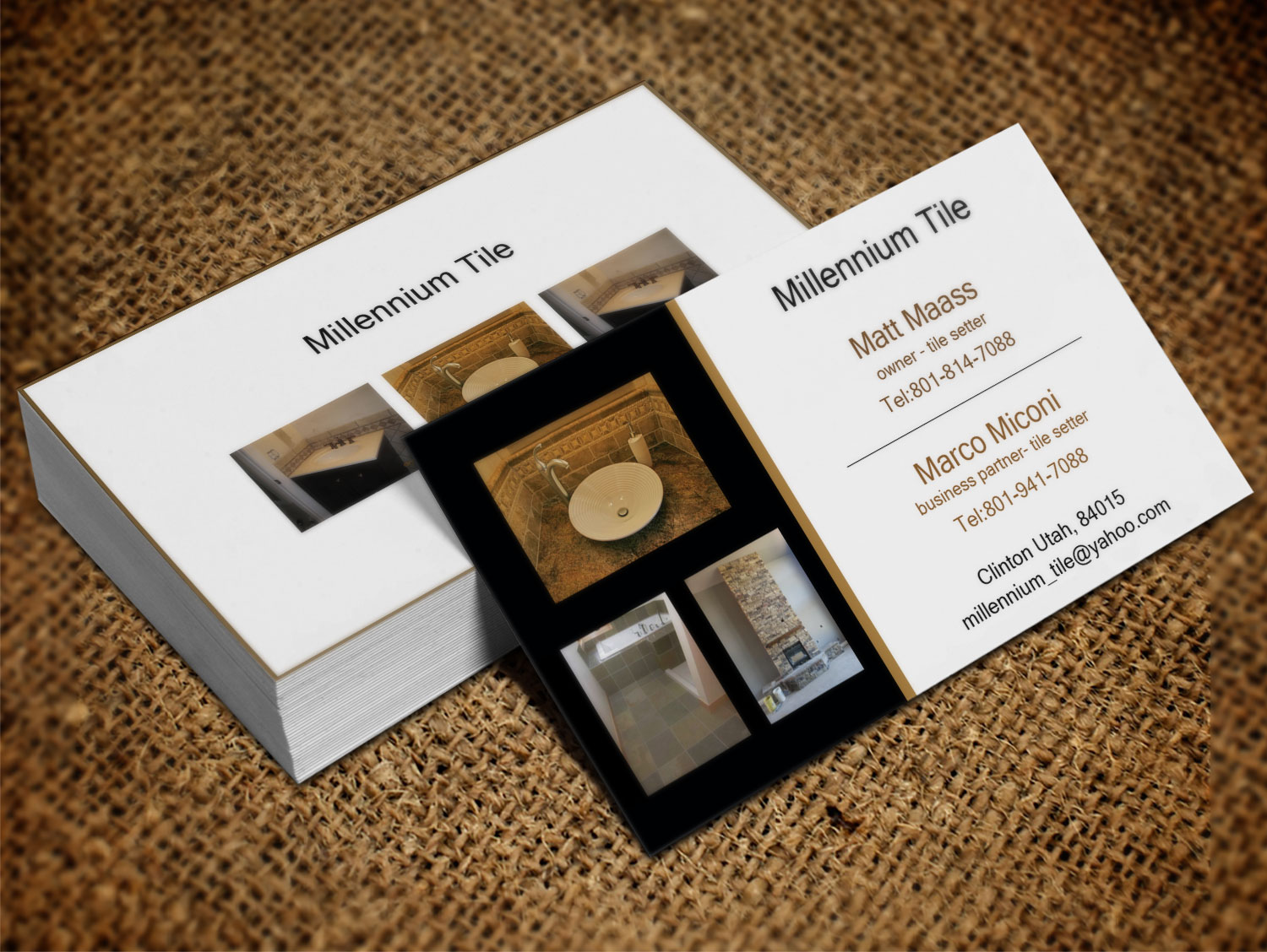 Business Card Design by Lanka Ama for Millennium Tile LLC | Design #9923117