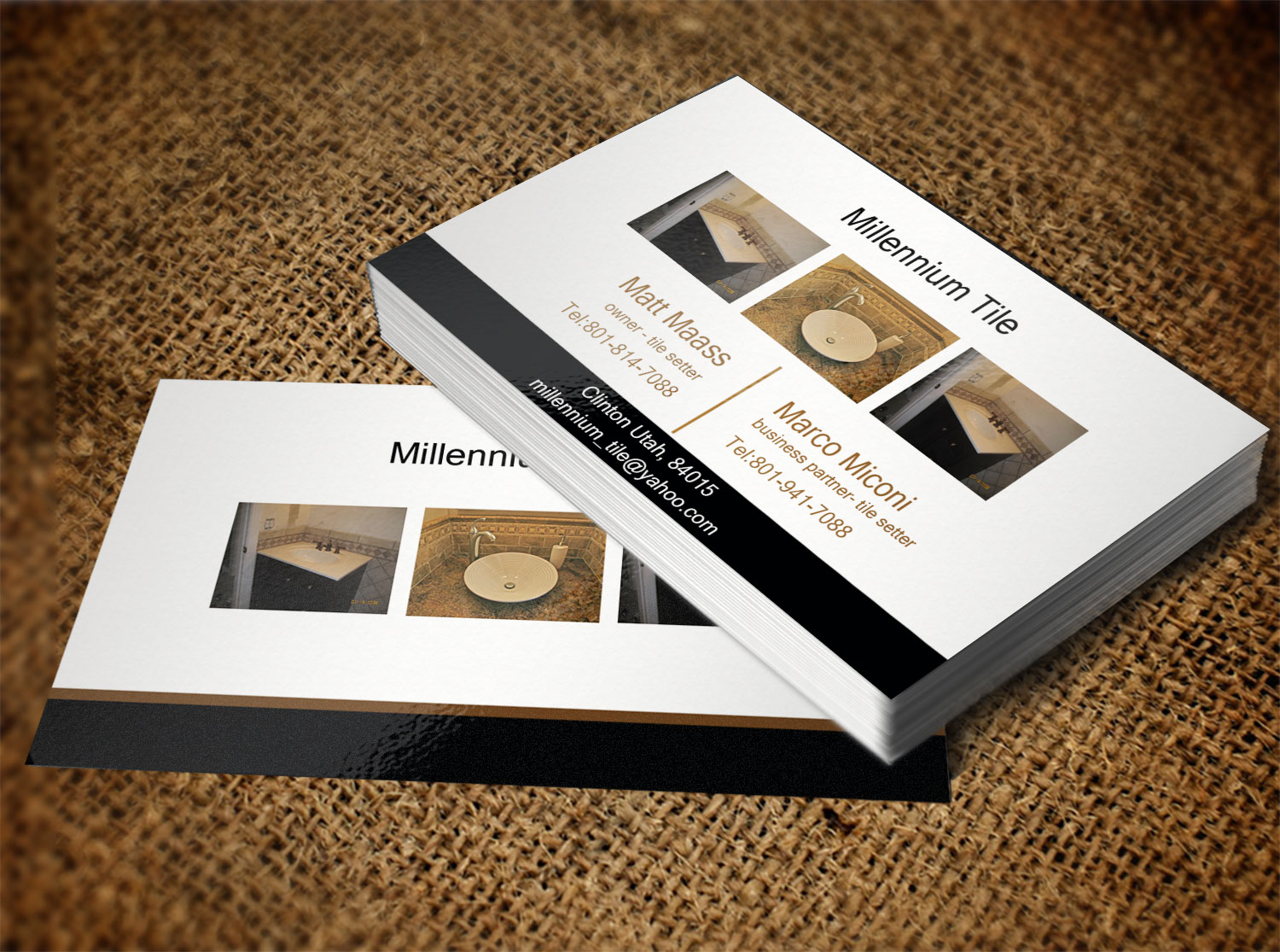 Business Card Design by Lanka Ama for Millennium Tile LLC | Design #9923118