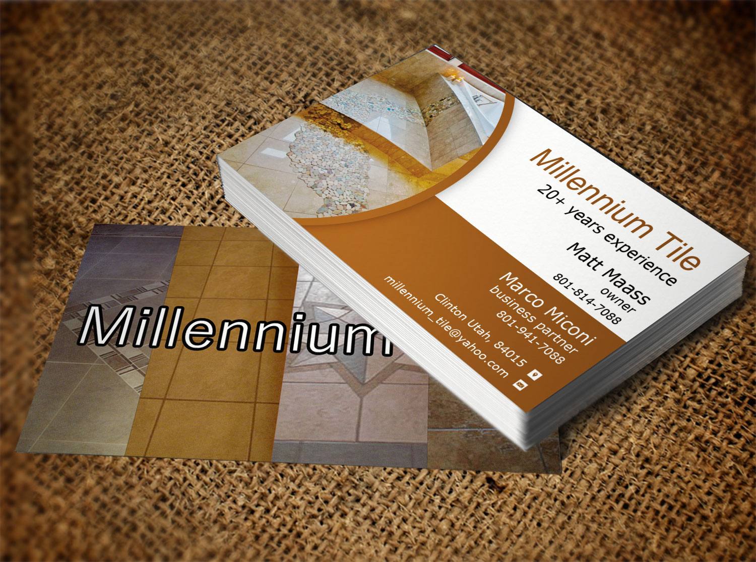 Diseño de Tarjeta de Presentación por Lanka Ama para Millennium Tile LLC | Diseño #9923123