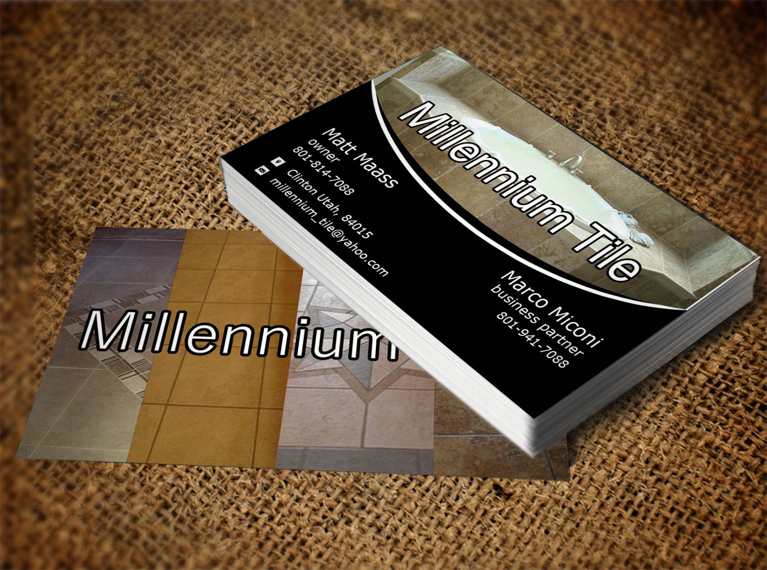 Business Card Design by Lanka Ama for Millennium Tile LLC | Design #9923124