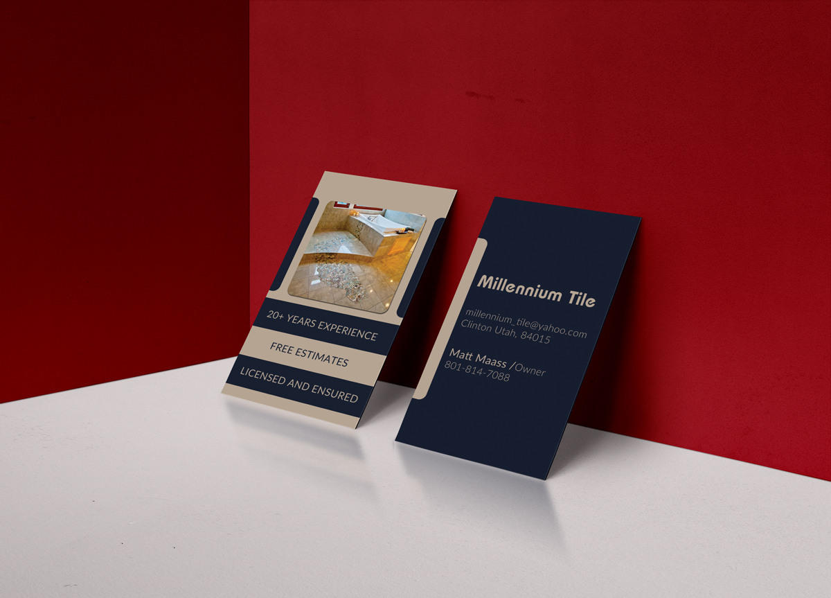Business Card Design by JK18 for Millennium Tile LLC | Design #10069502