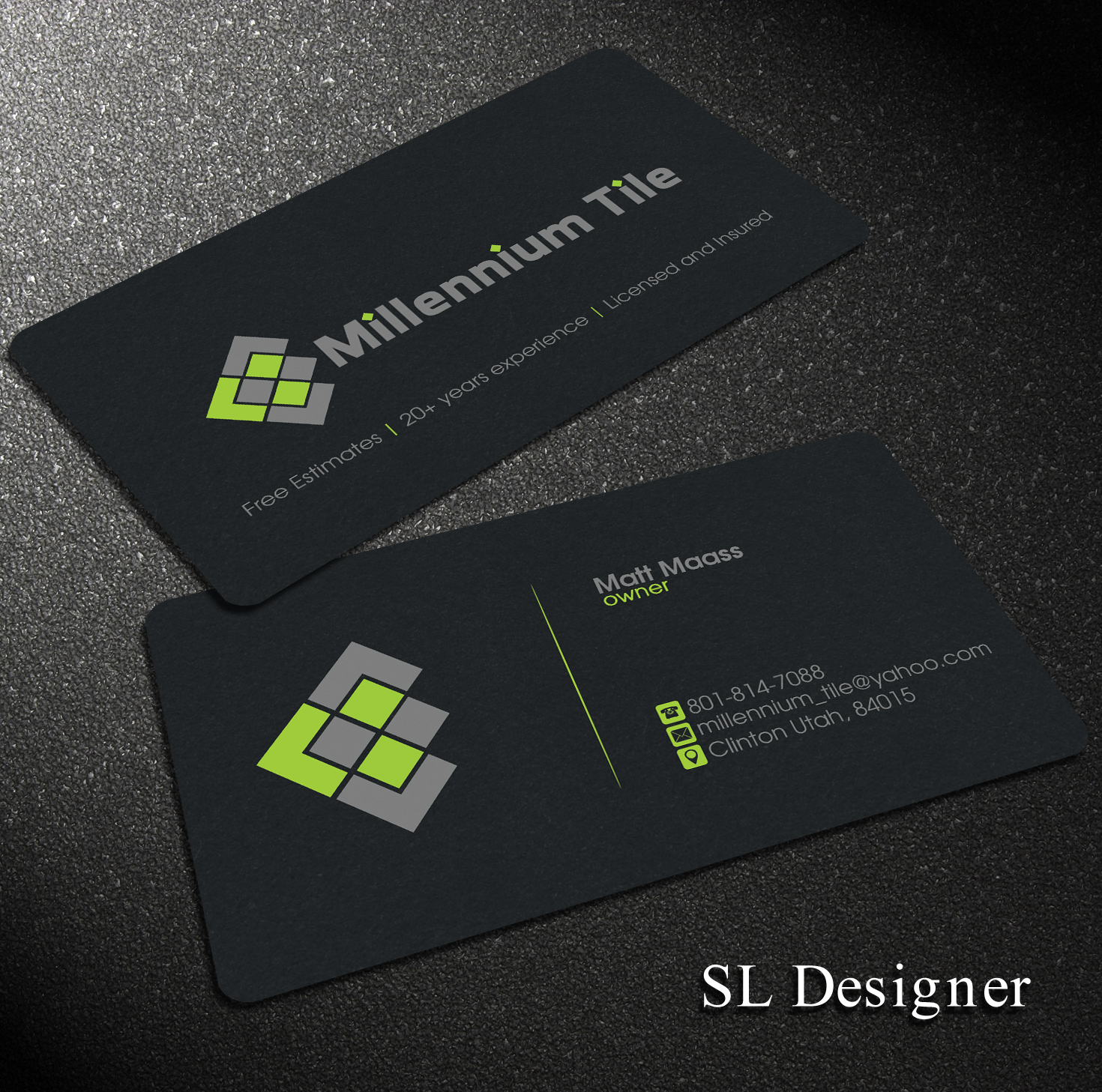 Business Card Design by SL Designer for Millennium Tile LLC | Design #9920533
