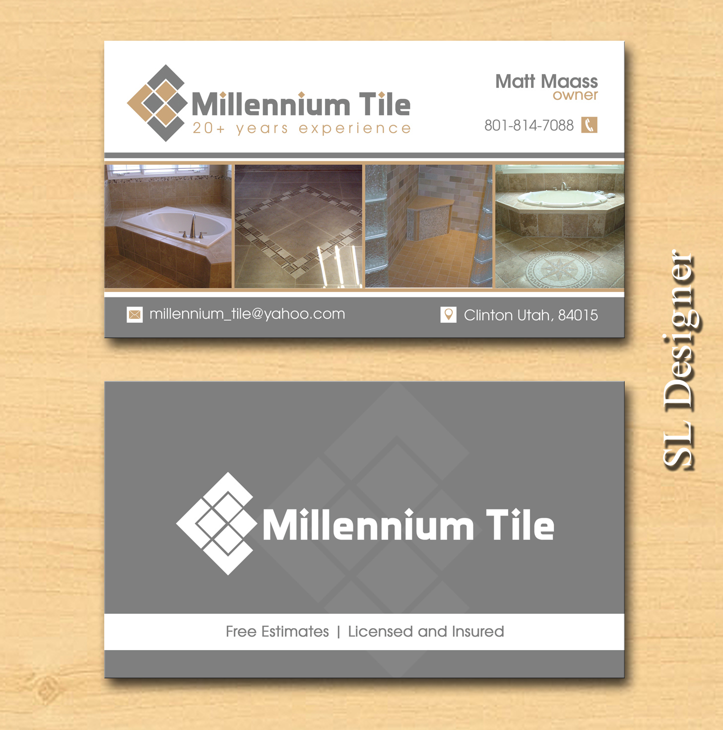 Design de Carte de Visite par SL Designer pour Millennium Tile LLC | Design #9920534