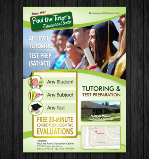 Paul the Tutor's Tutoring and Test Prep Flyer | Design de Flyer par ecorokerz