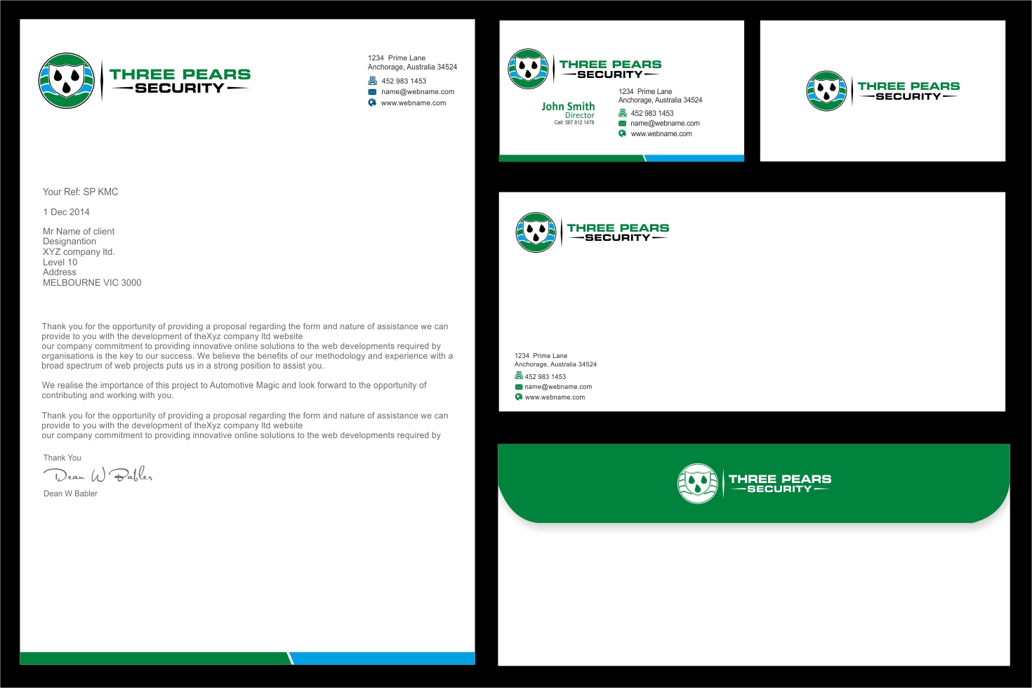 Logo-Design von HT Graphics für Three Pears Security | Design: #9942781