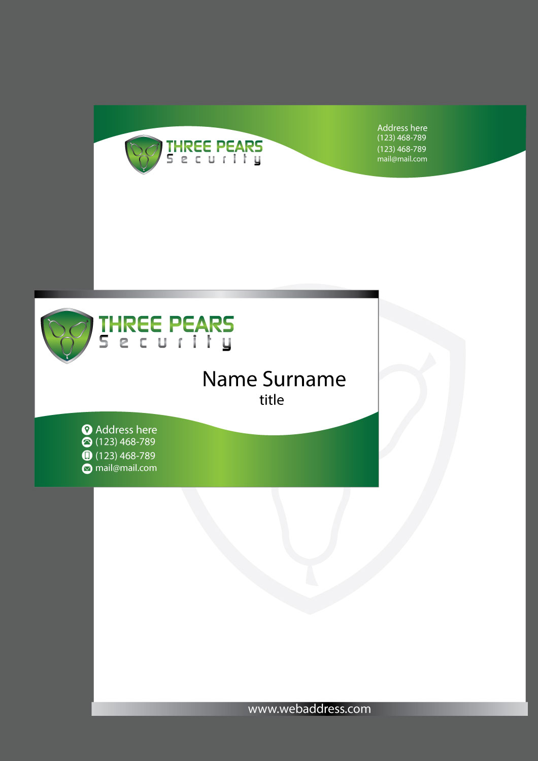 Logo-Design von Aeidan für Three Pears Security | Design #9948737