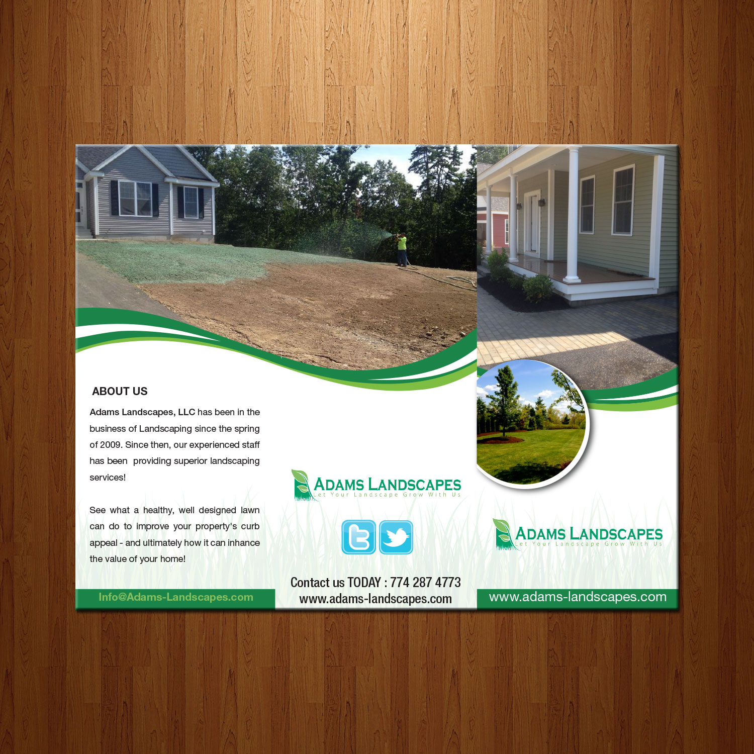 Flyer Design by theblueart for Adams Landscapes, LLC | Design #9980237