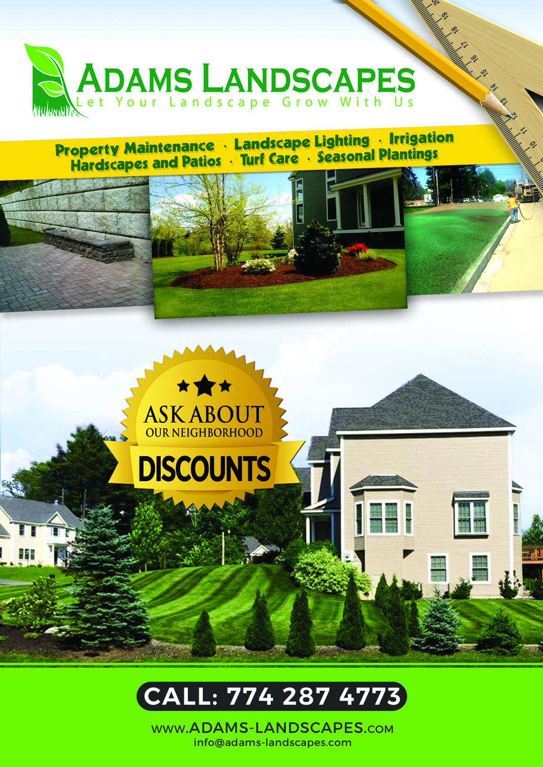 Flyer-Design von Brian Ellis für Adams Landscapes, LLC | Design #9953298