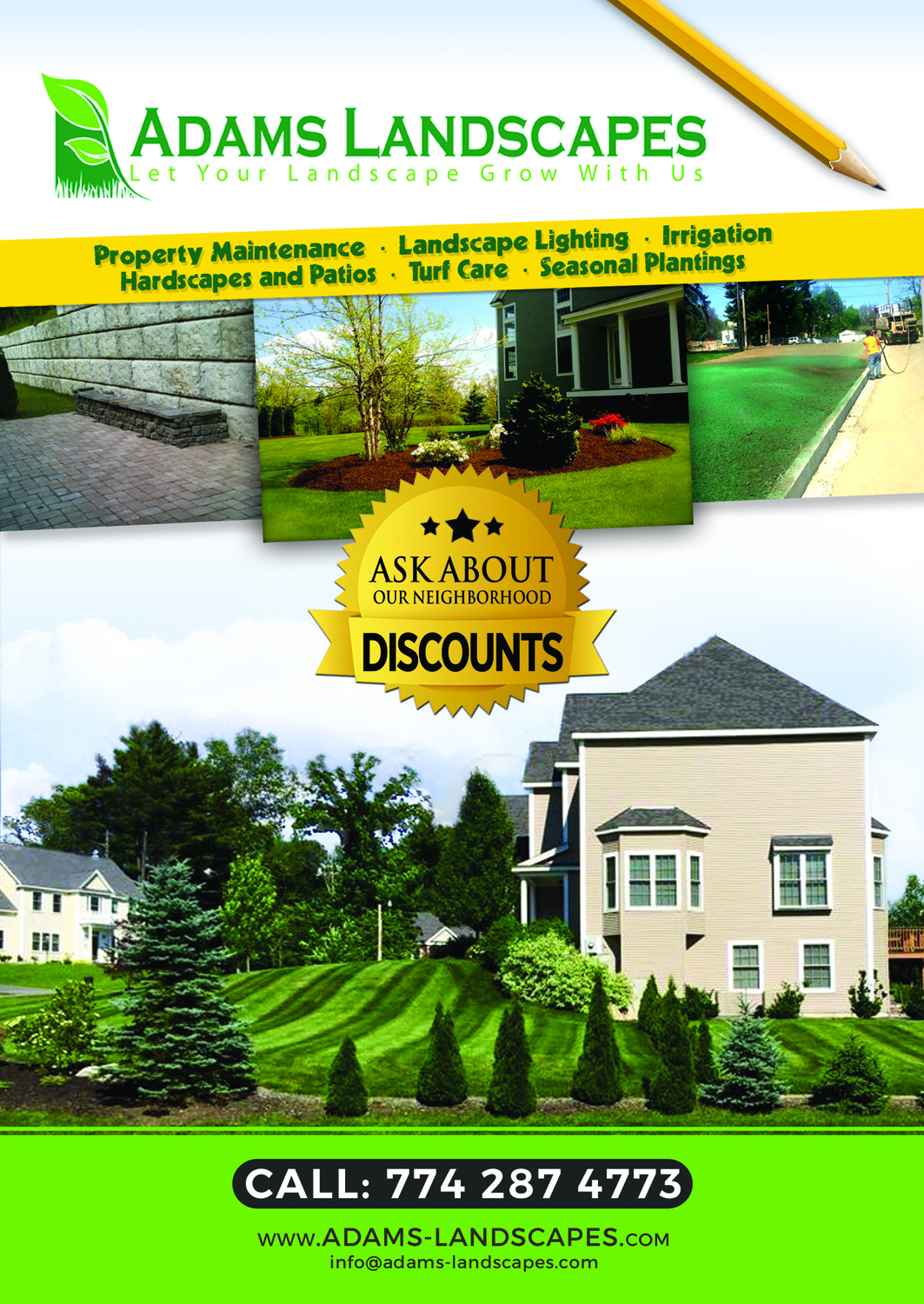 Flyer Design by Brian Ellis for Adams Landscapes, LLC | Design #9978759
