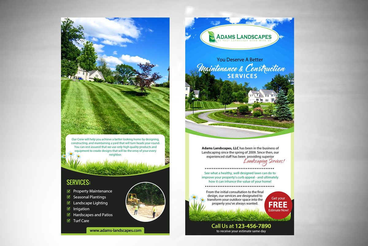 Flyer Design by MDesigns ™ for Adams Landscapes, LLC | Design #9988441