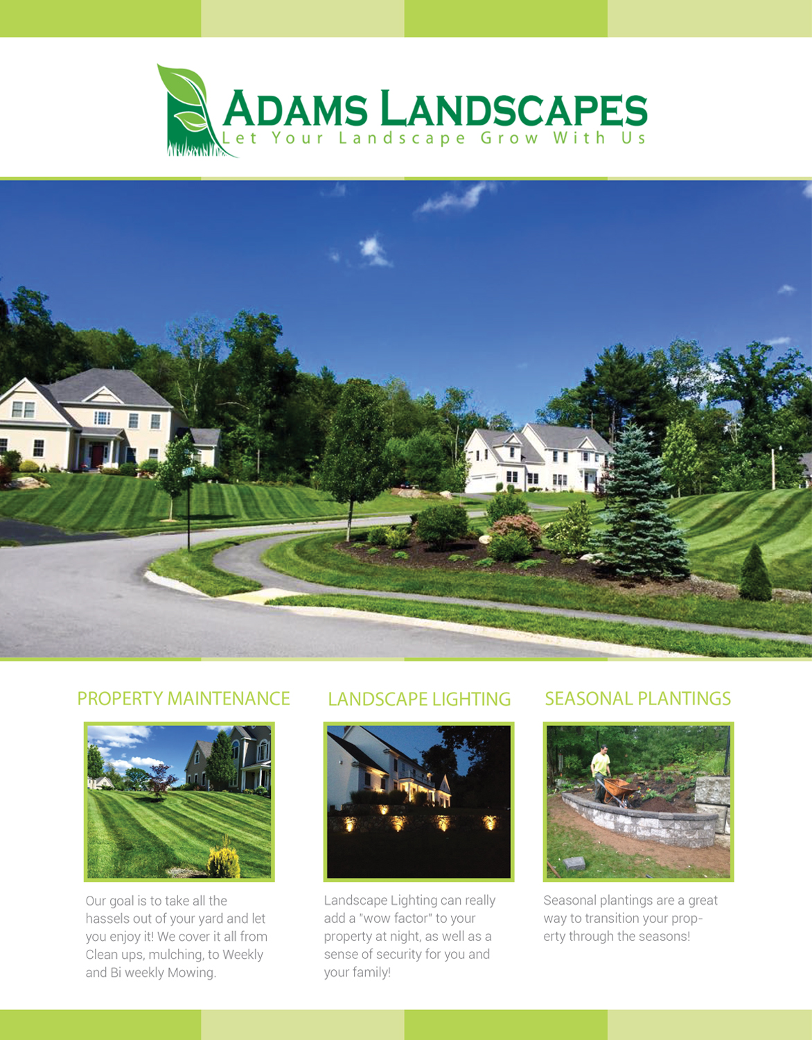 Flyer-Design von Tegridy Studio für Adams Landscapes, LLC | Design #9974369