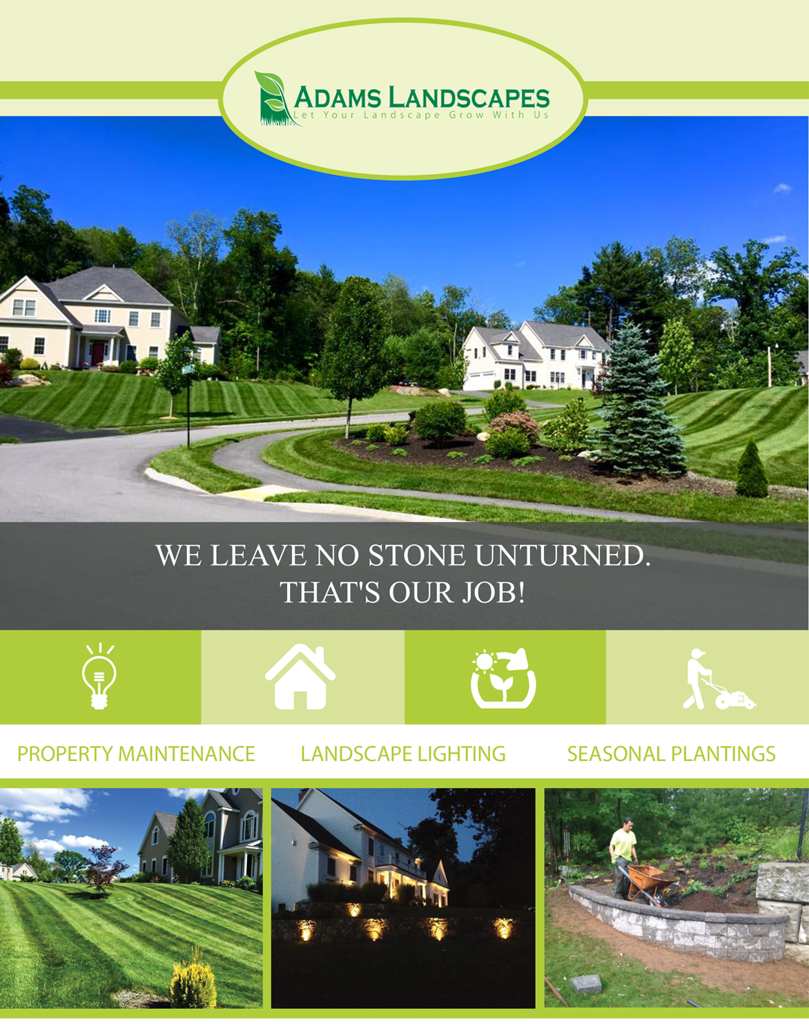 Flyer-Design von Tegridy Studio für Adams Landscapes, LLC | Design #9977967
