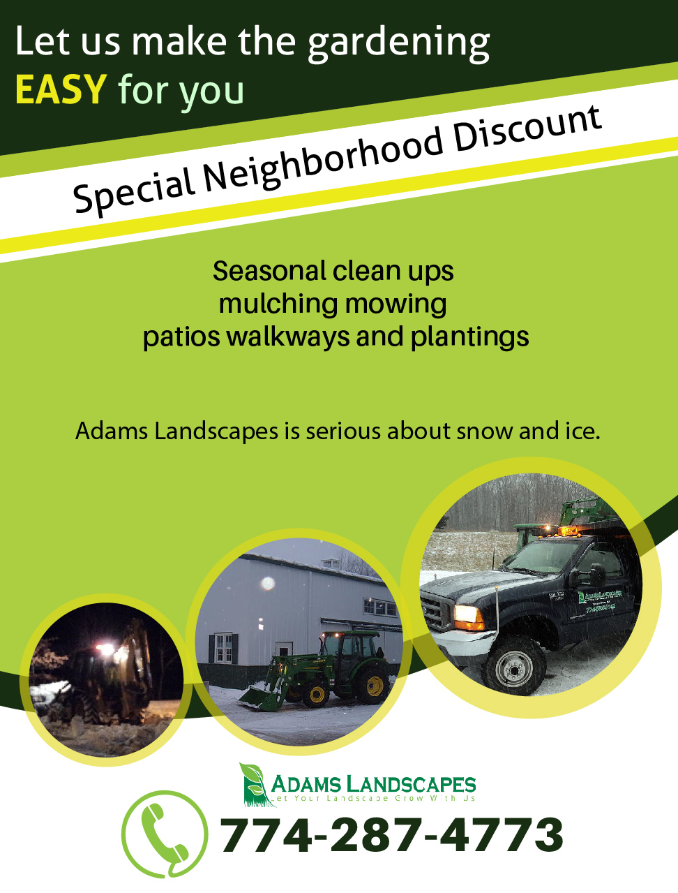 Diseño de Flyer por anshuman1995 para Adams Landscapes, LLC | Diseño #9982113
