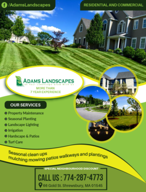 Flyer-Design von anshuman1995 für Adams Landscapes, LLC | Design: #9993619