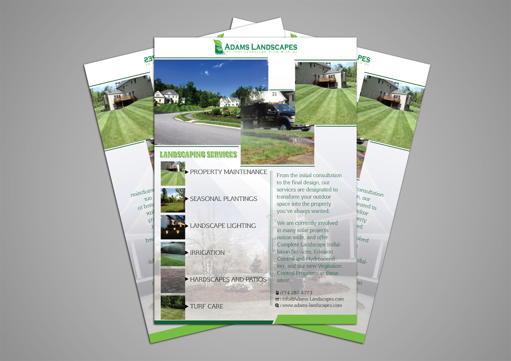 Flyer-Design von RGraphic für Adams Landscapes, LLC | Design #9989506