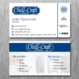 Design de Carte de Visite par Lanka Ama pour Chill-Craft Company | Design : #9922878