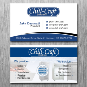 Design de Carte de Visite par Lanka Ama pour Chill-Craft Company | Design : #9950745