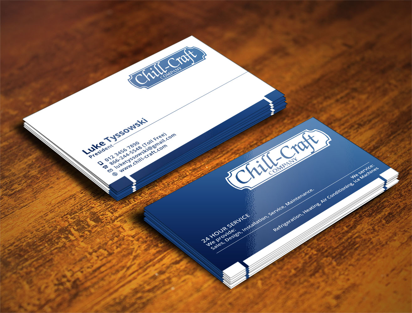 Design de Carte de Visite par Verified artistry pour Chill-Craft Company | Design #9934826