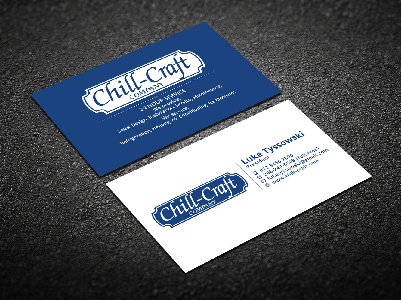 Design de Carte de Visite par Verified artistry pour Chill-Craft Company | Design #9934829
