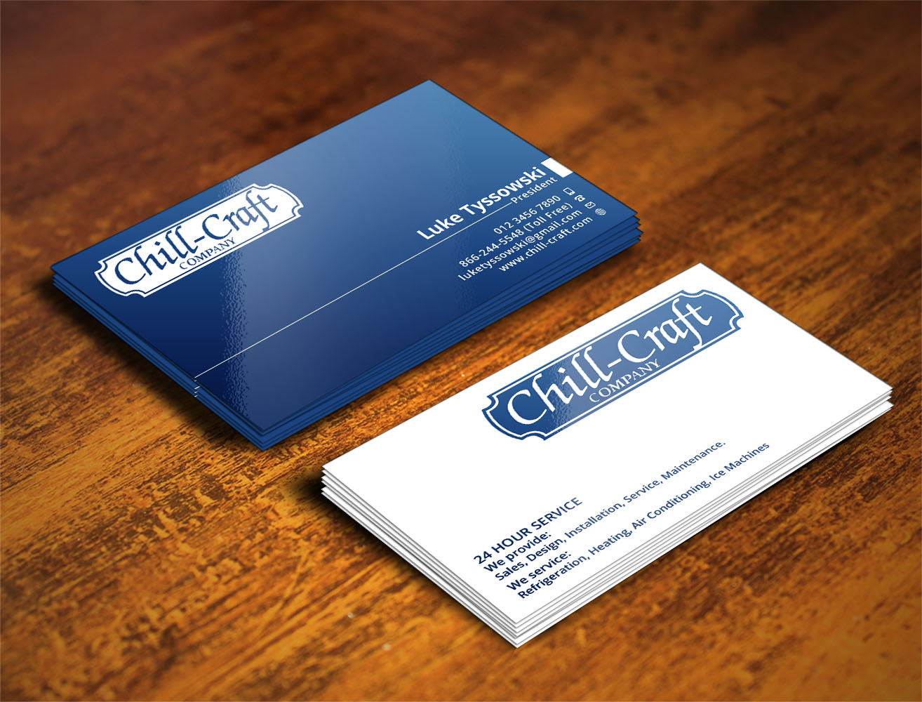Design de Carte de Visite par Verified artistry pour Chill-Craft Company | Design #9934839