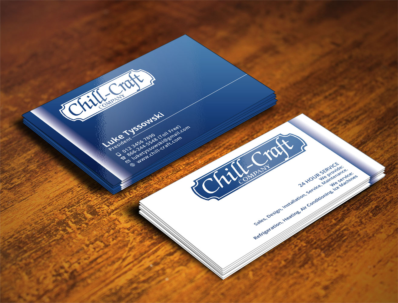 Design de Carte de Visite par Verified artistry pour Chill-Craft Company | Design #9934840