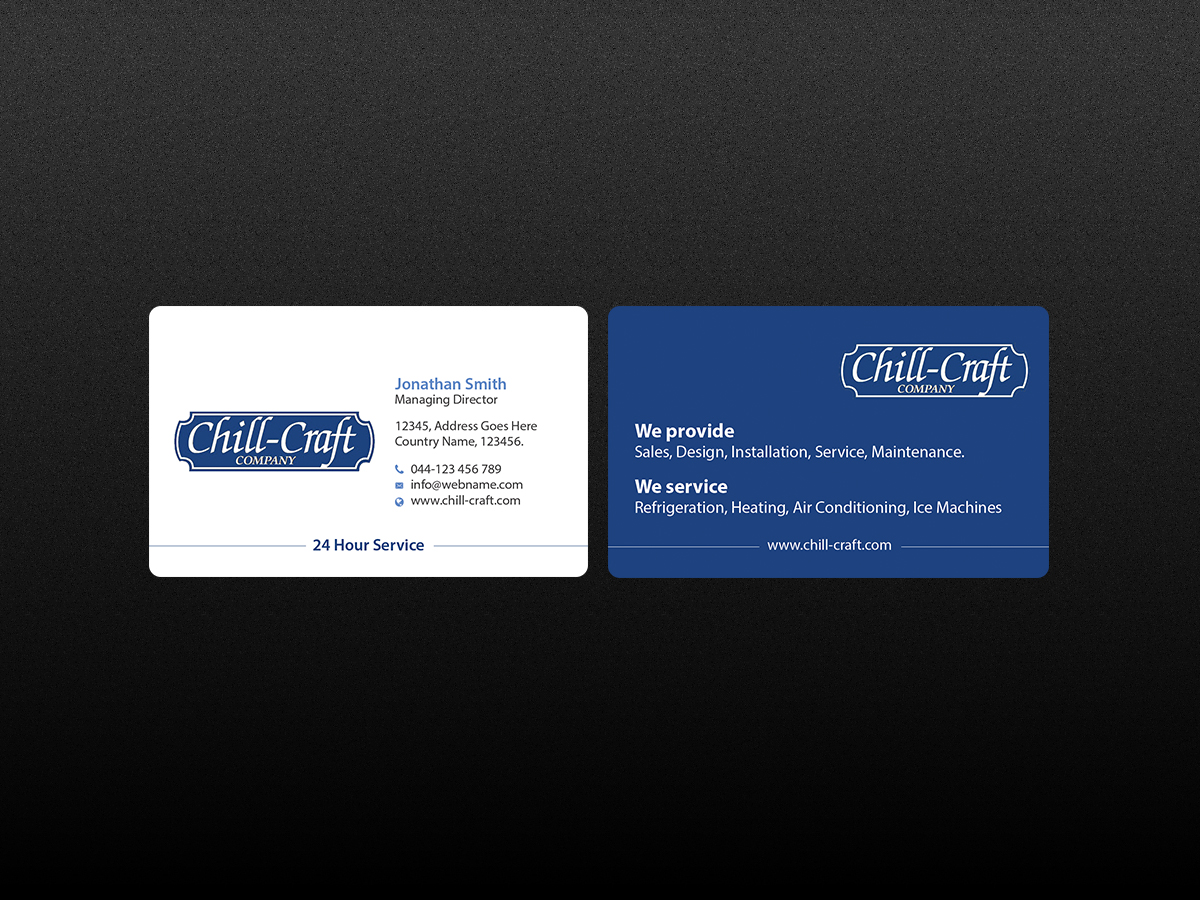 Design de Carte de Visite par Creations Box 2015 pour Chill-Craft Company | Design #9925913