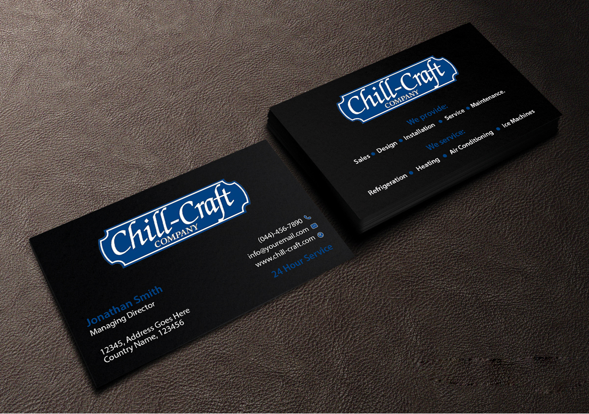 Diseño de Tarjeta de Presentación por Creations Box 2015 para Chill-Craft Company | Diseño #9925919