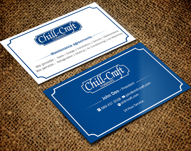 Diseño de Tarjeta de Presentación por Brand aid para Chill-Craft Company | Diseño #9934369